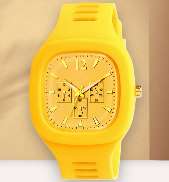 Flozio SPORTY MILLER Stylish Premium Quality Men Watch Square Dial Wrist Sports Watch Silicon Strap Analog Watch - For Men