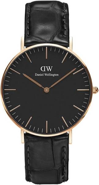 DANIEL WELLINGTON Classic Reading 36mm Black Dial Analog Watch - For Men & Women