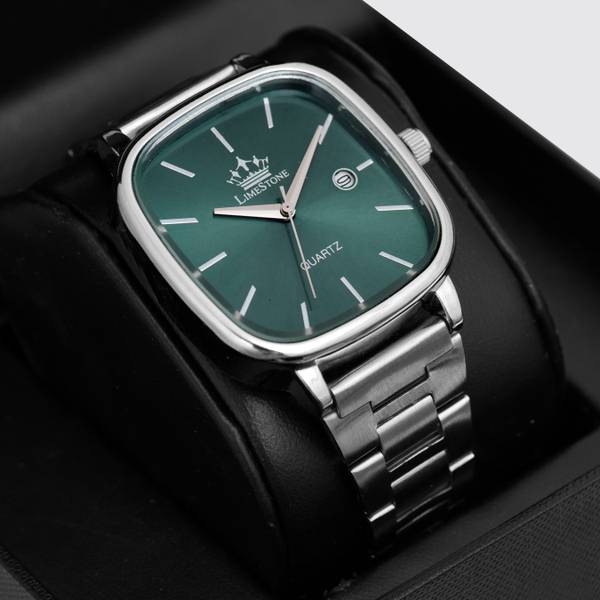 LIMESTONE : Series UNISEX Date Function Size Adjutable Chain Quartz : MINIMALIST Phantom Series UNISEX Date Function Size Adjutable Chain Quartz Analo...