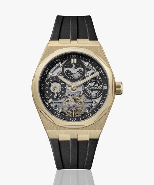 Ingersoll I12907 Automatic Black Skeleton Dial With Lifetime Warranty Analog Watch - For Men