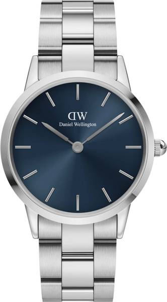DANIEL WELLINGTON Iconic Link Arctic 36 S Blue Iconic Link Arctic Blue color Round - 36 mm diameter Analog Watch - For Men & Women
