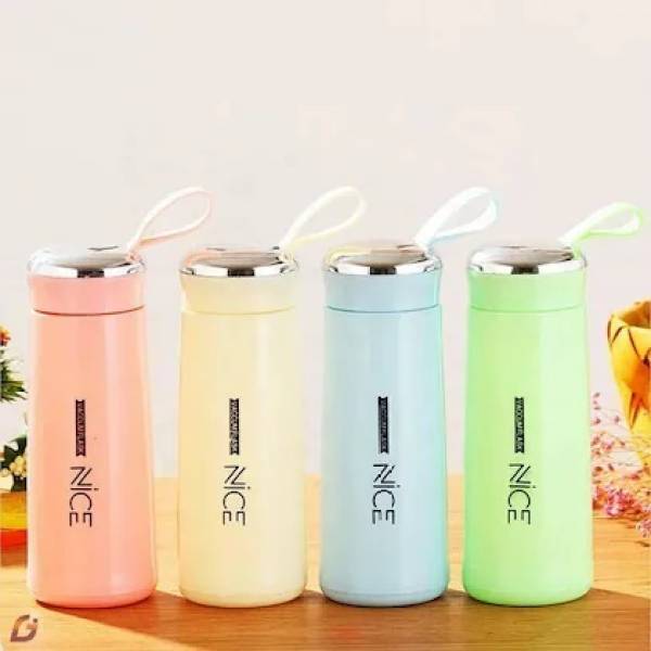 CrystalFlow Nice water Bottle 4 | BPA Free Bottle Glass | For Kids Boys & Girls 400 ml Water Bottles