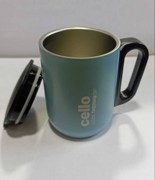 cello DURO COFFEE STYLE DUOBLE WALLED STAINLESS STEEL MUG SMALL BLUE Stainless Steel Coffee Mug