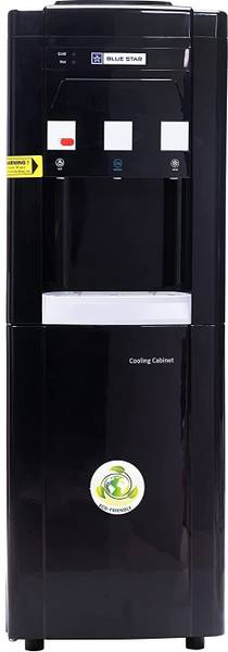 Blue Star Water Dispenser with Refrigerator - Black Color Bottom Loading Water Dispenser