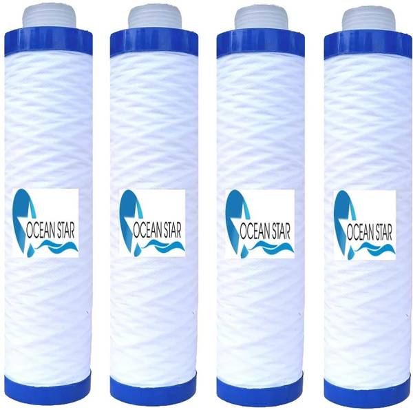 OCEAN STAR TECHNOLOGIES Pre Filter 9 inch PP Yarn Wound Filter (120 Grams) Threaded Candle Cartridge Wound Filter Cartridge