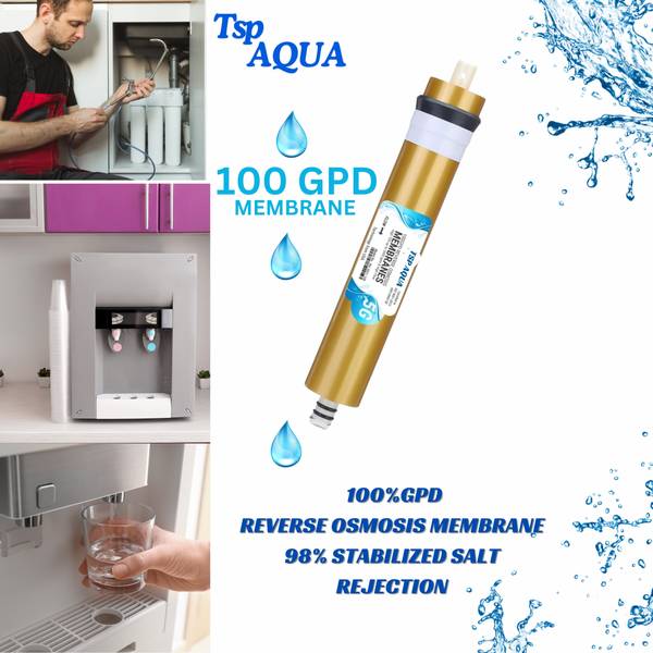TSP AQUA 100 GPD Membrane Works Up to 3000 TDS sutaible for All Type of RO Solid Filter Cartridge