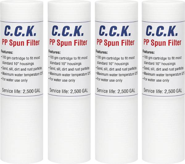 C.C.K. by NA 100 gm PP Spun Filter Cartridge | 10 Pre Filter for RO/UV/UF Water Purifier Solid Filter Cartridge