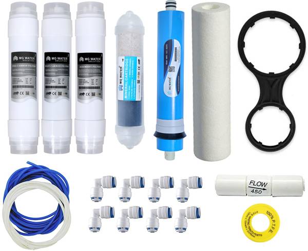 MG WATER SOLUTION Complete 80 GPD RO Water Purifier Service Kit filter Solid Filter Cartridge