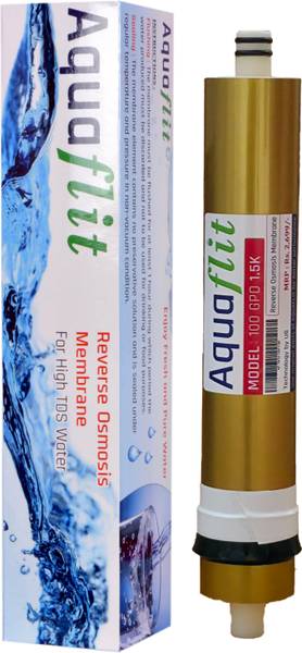 Aquaflit 100 GPD Membrane for up to 1500 TDS|Almost all Brand RO Compatible| 100 GPD 2.5K Solid Filter Cartridge