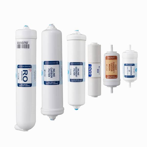 KENT AMC Spare Kit - RO Copper|High Flow RO Membrane|FRT 450| Inline Sediment Filter Solid Filter Cartridge