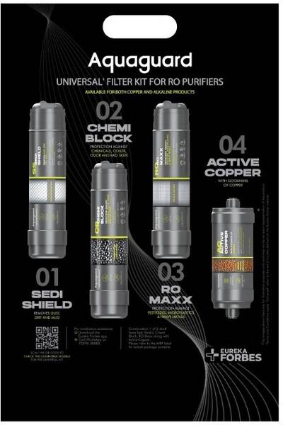 Aquaguard RO+UV Universal Filter Service Kit with Active Copper Solid Filter Cartridge