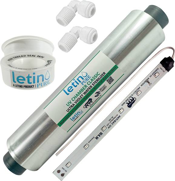 letino pure UV Chamber, LED Light, 2pc L-bow, 1 Tee for all water purfiers Solid Filter Cartridge