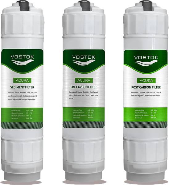 Vostok Pre Carbon Filter, Sediment Filter, Post Carbon Filter for all RO Water Purifier Solid Filter Cartridge