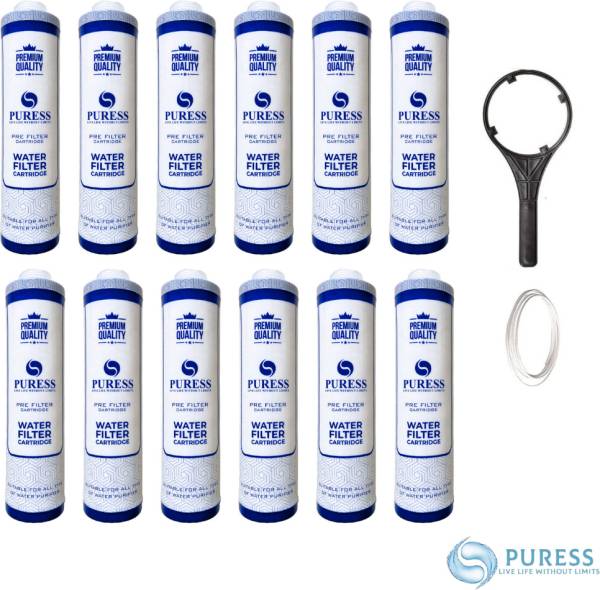 PURESS 12 PCS AquaFilter Candle suitable With Spanner And Pipe Solid Filter Cartridge
