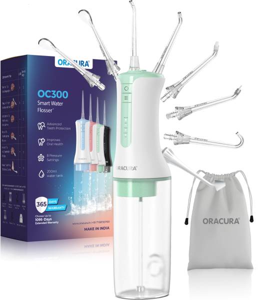 ORACURA OC300 Dental Smart Pro | Micro Bubble Technology | 300ml WaterTank (Green) Water Flosser