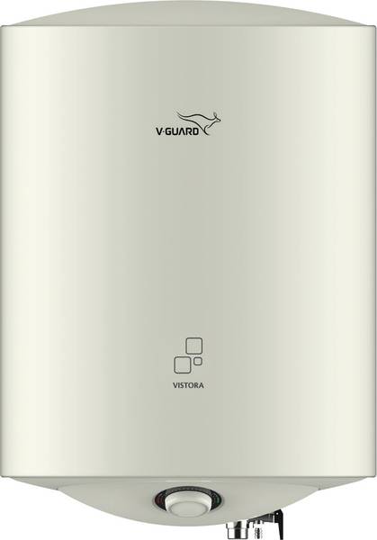 V-Guard 15 L Storage Water Geyser (Vistora 15 Ltr Glasslined 5 Star, White)