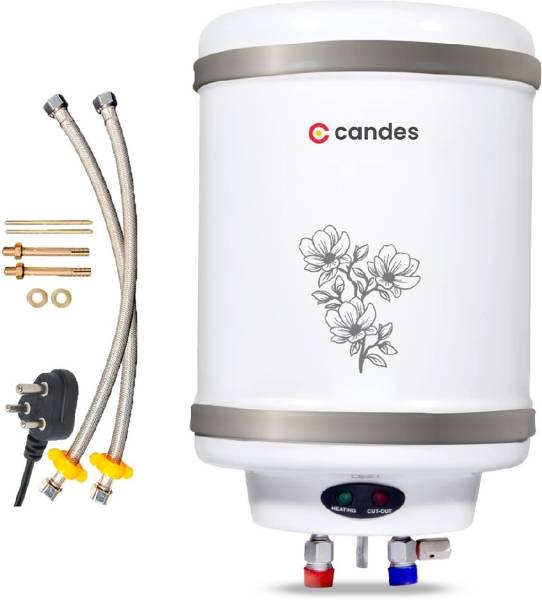 Candes 10 L Storage Water Geyser (Perfecto, White Grey)