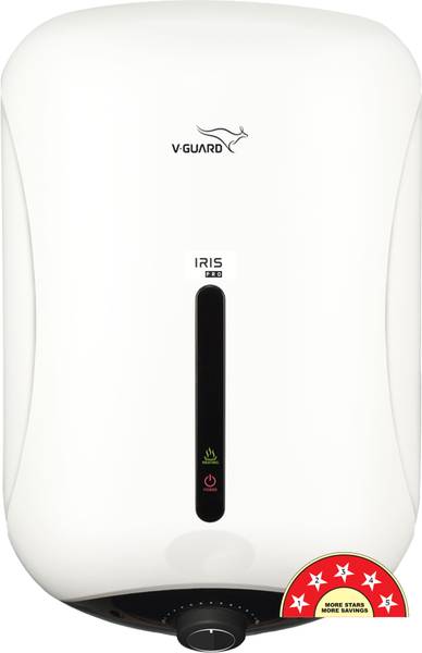 V-Guard 10 L Storage Water Geyser (Iris Pro 10 L, White, Black)