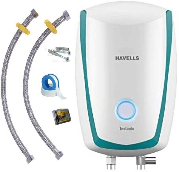 HAVELLS 3 L Instant Water Geyser (Instanio 3L, Color Changing LED Indicator, ISI Mark, With Installation Kit Free, White)