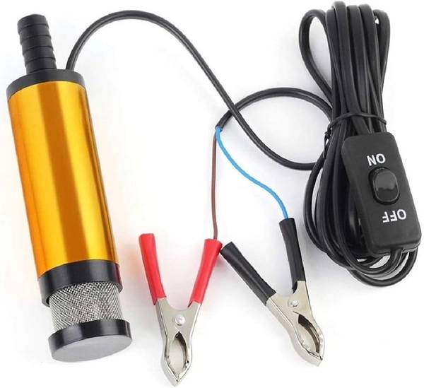 FLOJOY 12V 70W Oil Fuel Diesel Water Transfer Pump with Filter 8500 Rpm Flow 30 L/min Submersible Water Pump