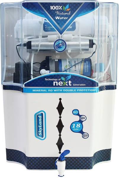 Aquagrand Skyland 1 Year Warranty| Multi Stage purification Technology | 18 L RO + UV + UF + TDS Water Purifier