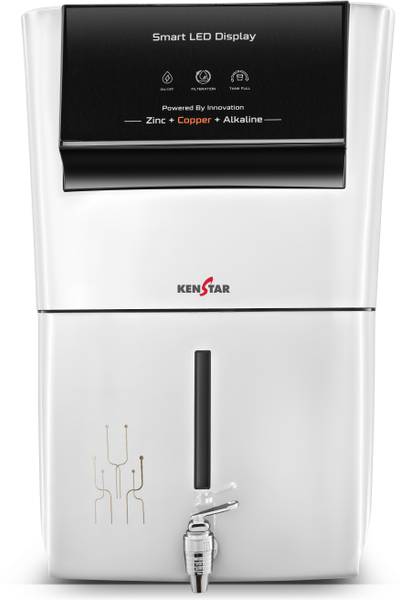 Kenstar White Pureza. 8 L RO + UF + UV + Copper + Alkaline + Mineralizer Water Purifier