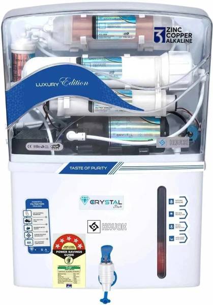 Havok Water_Purifier_White 15 L RO + UV + MF + Minerals + Copper Water Purifier