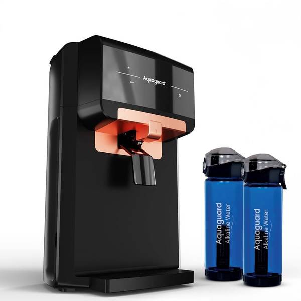 Aquaguard EDEN with patented Active Copper Technology With 2 Alkaline Bottles 5 L RO + UV + MTDS + SS Water Purifier