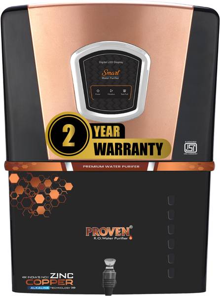 proven Jupiter Black Copper | Needs no service for 2 years | 12 L RO + UF + UV + Copper + Alkaline + Mineralizer Water Purifier
