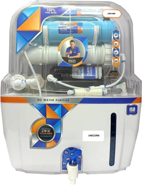 Unicorn Copper + Alkaline water purifier 15 L RO + UV + UF + TDS Water Purifier