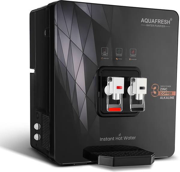 Aqua Fresh Nex Gen Black Strom India 1st BIS (IS 16240 :2023) CM/L8100159306 8 L RO + UV + MTDS - Hot & Ambient Water Purifier