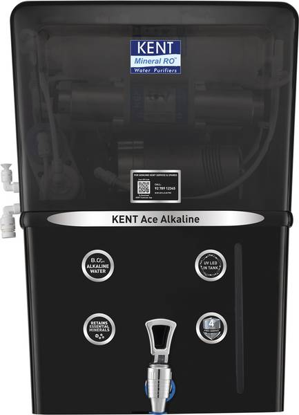 KENT 111108B//111108B ACE Alkaline 8 L RO + UV + UF + TDS Control + Alkaline + UV in Tank Water Purifier