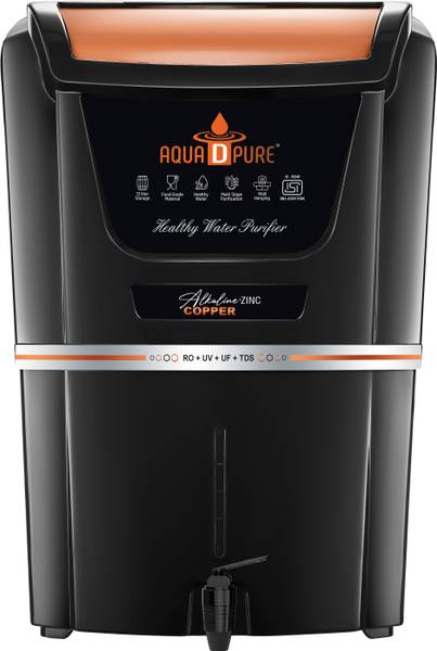 AquaDpure Copper+Alkaline+Zinc RO Water Purifier with 10 Stage Purification Filtration, 12 L RO + UV + UF + TDS Water Purifier