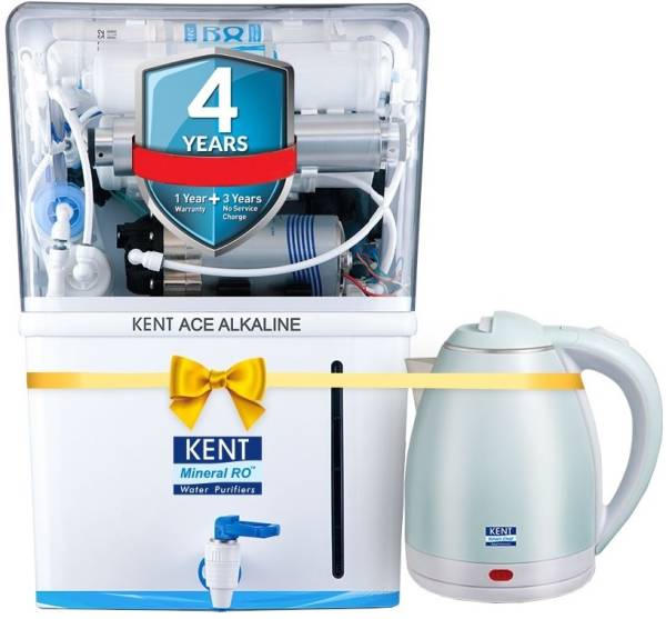 KENT 116141 8 L RO + UV + UF + TDS Control + Alkaline + UV in Tank Water Purifier Suitable for all - Borewell, Tanker, Municipality Water