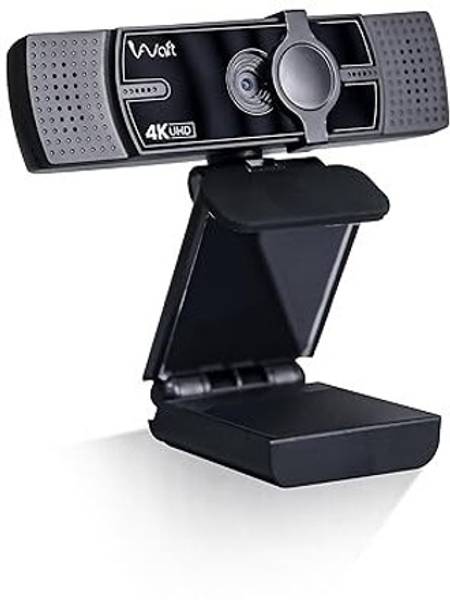 AIWaft 4K Webcam with AI Auto-Focus, EPTZ, Dual Microphones, 2D Noise Reduction Webcam