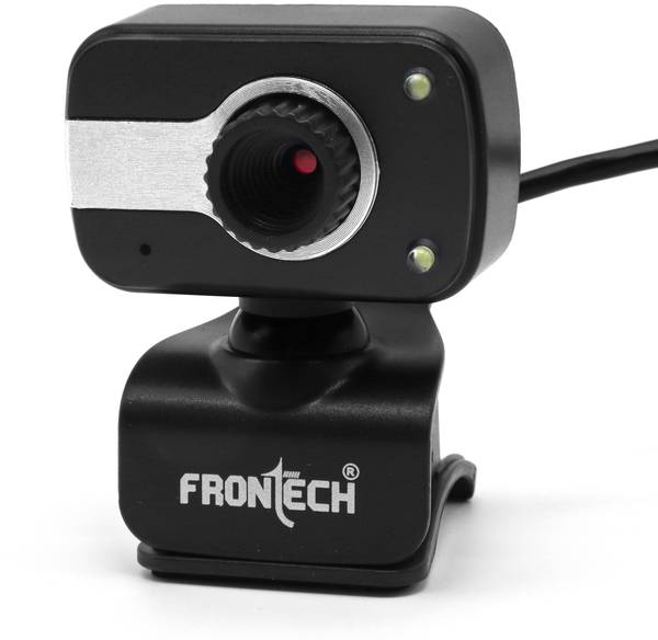 Frontech FT-2252 USB Webcam-640x480 Resolution| 30FPS Frame Rate|Built-in Mic| LED Lights Webcam