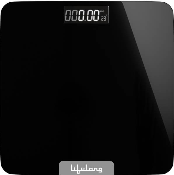 Lifelong Digital Weight Machine for Body Weight Thick Tempered Glass with LCD Display Weighing Scale