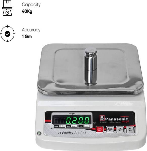 Panasonic MS40KG,40Kg,Accuracy:1gm with Eco Sense Technology Green F/B Display Weighing Scale