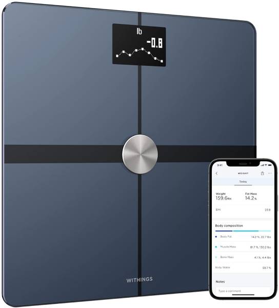 Withings Body+ Wi-Fi bathroom scale for Body Weight - Digital Scale and Smart Monitor Weighing Scale