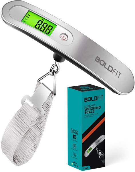 BOLDFIT Luggage Weight Machine Digital Weighing Scale for Luggage Weighing Scale 50kg Weighing Scale