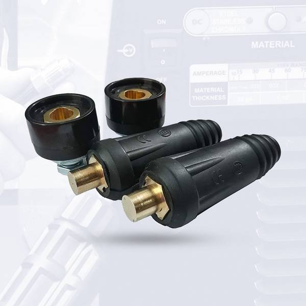 Hillgrove HGACC41M2 Plug Adapter for Welding Machine Fitting Cable Connector (Male&Female) Inverter Welding Machine