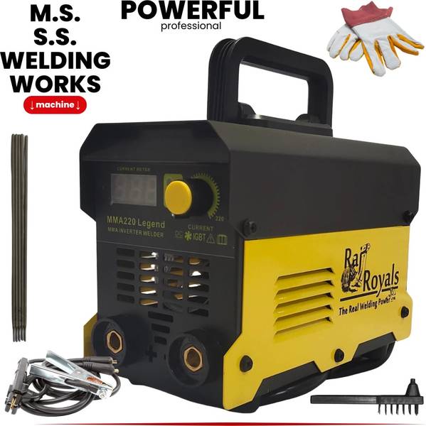 RAJROYALS 220A heavy duty Advanced IGBT technology anti sticking single phase regular use Inverter Welding Machine