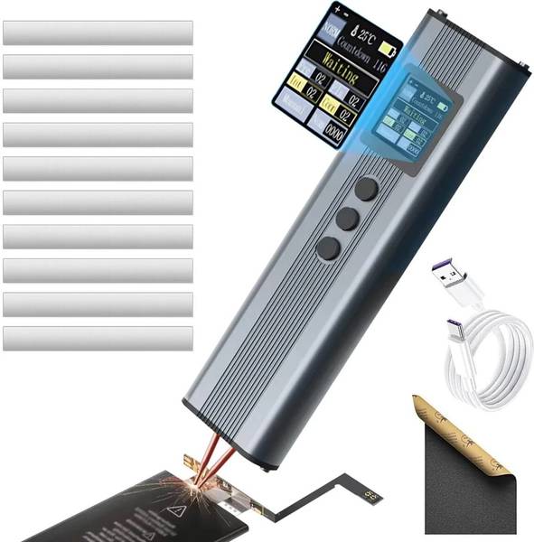 SERPLEX Mini Handheld Spot Welder LCD USB Rechargeable 11 Gears Inverter Welding Machine