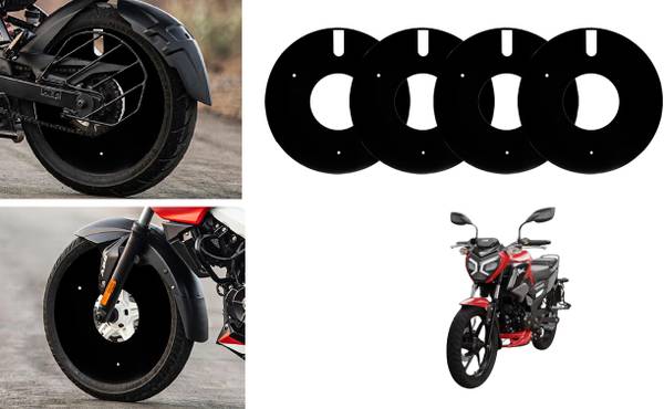 Sunriders Full Acrylic Bike Wheel Cover 17 Inch For Tvs Raider 125 Black Pack of 4 Pc Wheel Cover For NA NA