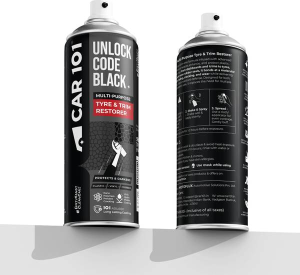 CAR101 Tyre & Trim Restorer, Multi-Purpose Protectant for Plastic,Vinyl,Rubber 250 ml Wheel Tire Cleaner
