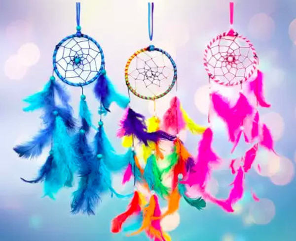 FASTDAP Dhruvtar Dream Cacher Wall Hanging Handmade Wall Art Feather Dream Catcher