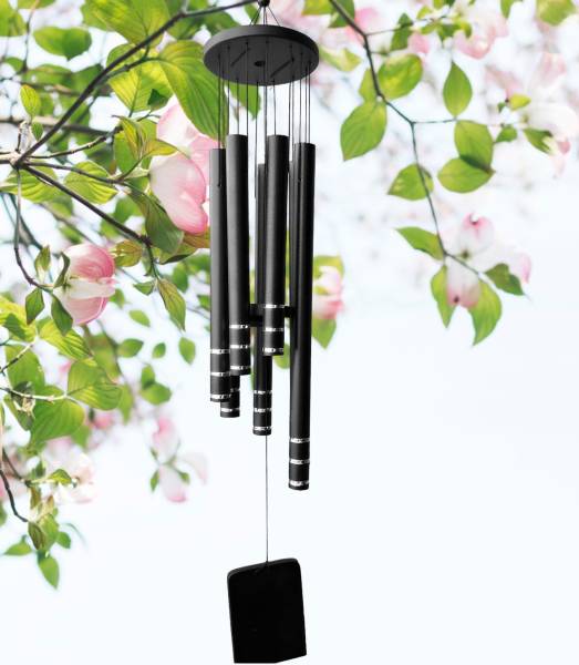 DIYAAN ENT 17 MM 7 PIPES LARGE SIZE FENGSHUI WINDCHIME FOR BALCONY, GARDEN, WINDOW, OUTDOOR Aluminium, Wood Windchime