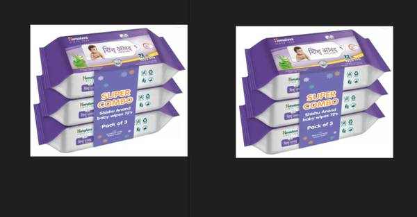 HIMALAYA Shishu Anand Baby Wipes (72 Count, Pack of 6)