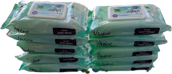 Vinjee Baby Wipes with Aloe Vera, PH Balanced and Enriched With Vitamin E