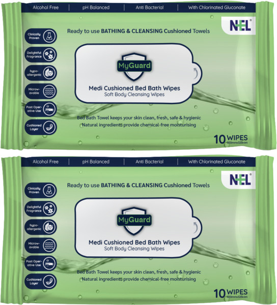 MyGuard Bed Bath Adult Wipes For Body Sponging And Cleansing